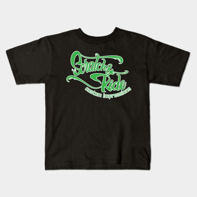 Scratch & Ride Brand (Grass Logo) Kids T-Shirt by Scratch&Ride